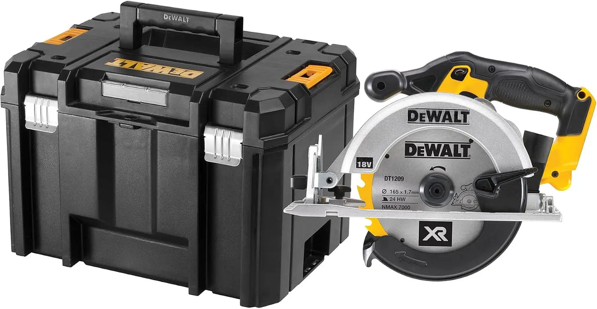 DEWALT Sierra Circular XR 18V, 460W, Disco de 165 mm, Profundidad de Corte Max. 55 mm, Velocidad 5150 rpm, Empuñadura Ergonómica, DCS391NT-XJ