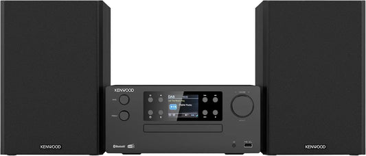 Microcadena HiFi Kenwood M-925DAB-B con CD, USB, Dab+ Blueetooth Audio-Streaming. Negro, Mini Equipo de Musica para casa