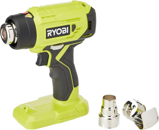 RYOBI, Decapador Pistola Térmica 18V ONE+, 470°C, 170 L/min, LED, Mango GripZone, Interruptor de Seguridad, R18HG-0