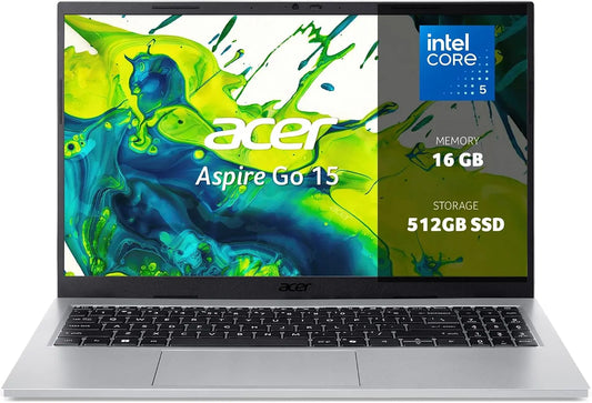 Acer Aspire Go 15, Portátil 15.6' alta definición completa, Core i5, 16GB RAM, 512GB SSD