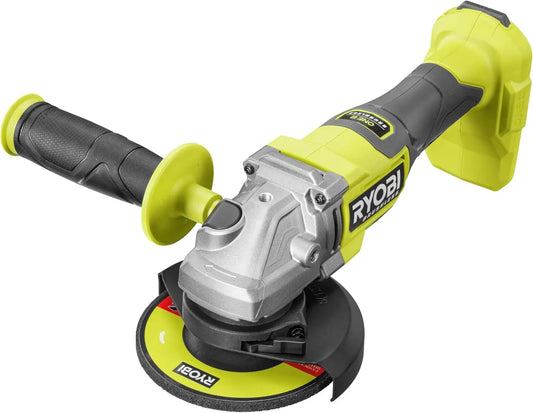 RYOBI RAG18BL-0, Amoladora angular de 125 mm, 18 V ONE+ HP, Amoladora angular, Amoladora de corte 2 en 1, sin escobillas, Batería no incluida