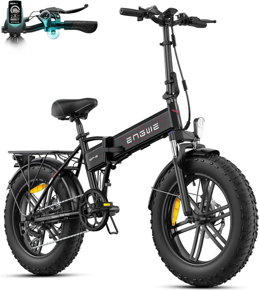 ENGWE EP-2 Boost Bicicleta Eléctrica Plegable con Sensor de Par, Batería Extraíble de 48V 13Ah y Motor Brushless de 250W, Pantalla LED