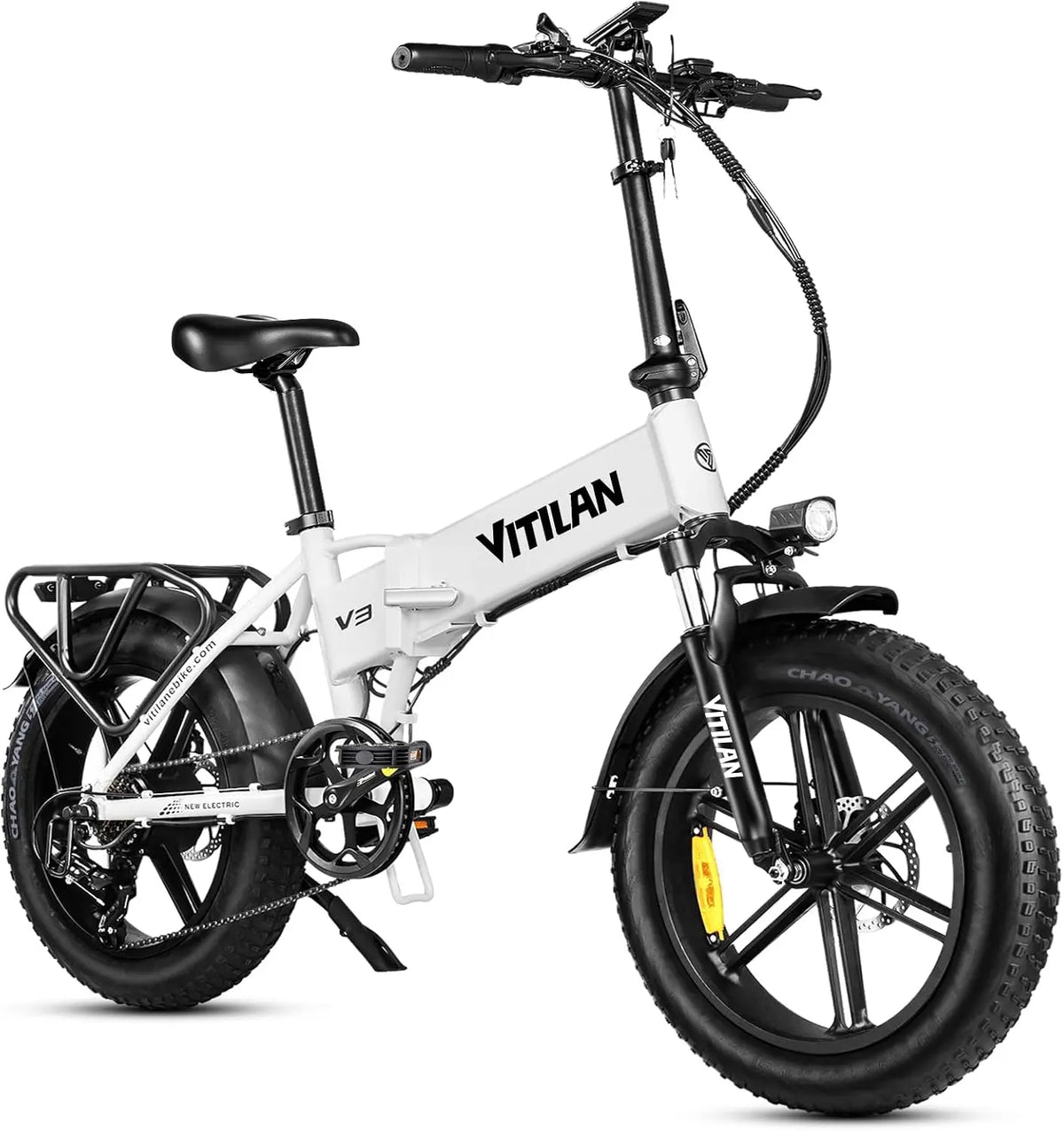 Bicicleta eléctrica Plegable para Adultos, Bicicleta eléctrica con batería extraíble de 48 V 13 Ah, neumáticos Gruesos de 20' × 4, 0', 7 velocidades