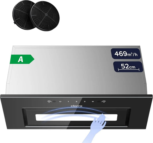 Ciarra CBCB5931B Campana Extractora Encastrable 469 m3/h Clase A 52cm Negro
