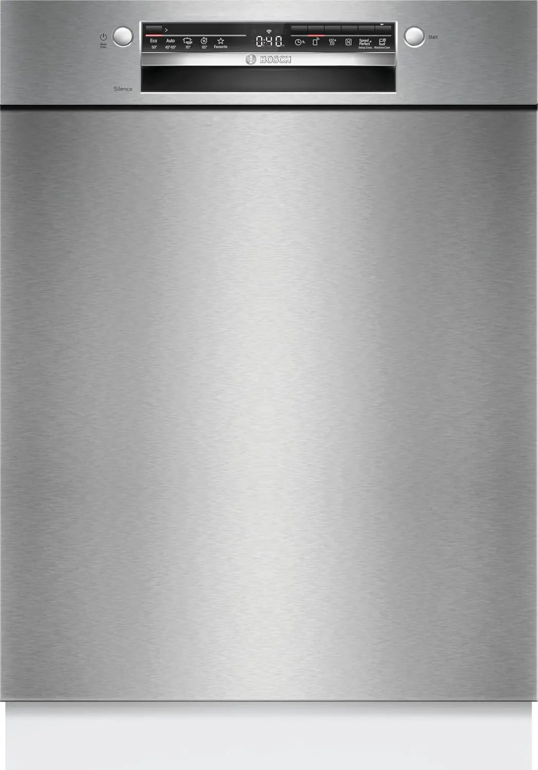 Bosch SMU2HTS08E Serie 2, Lavavajillas empotrado 60 cm, inteligente Start, nivel higiénico para Eco 50°C e intensivo 70°C, AquaStop, Home Connect