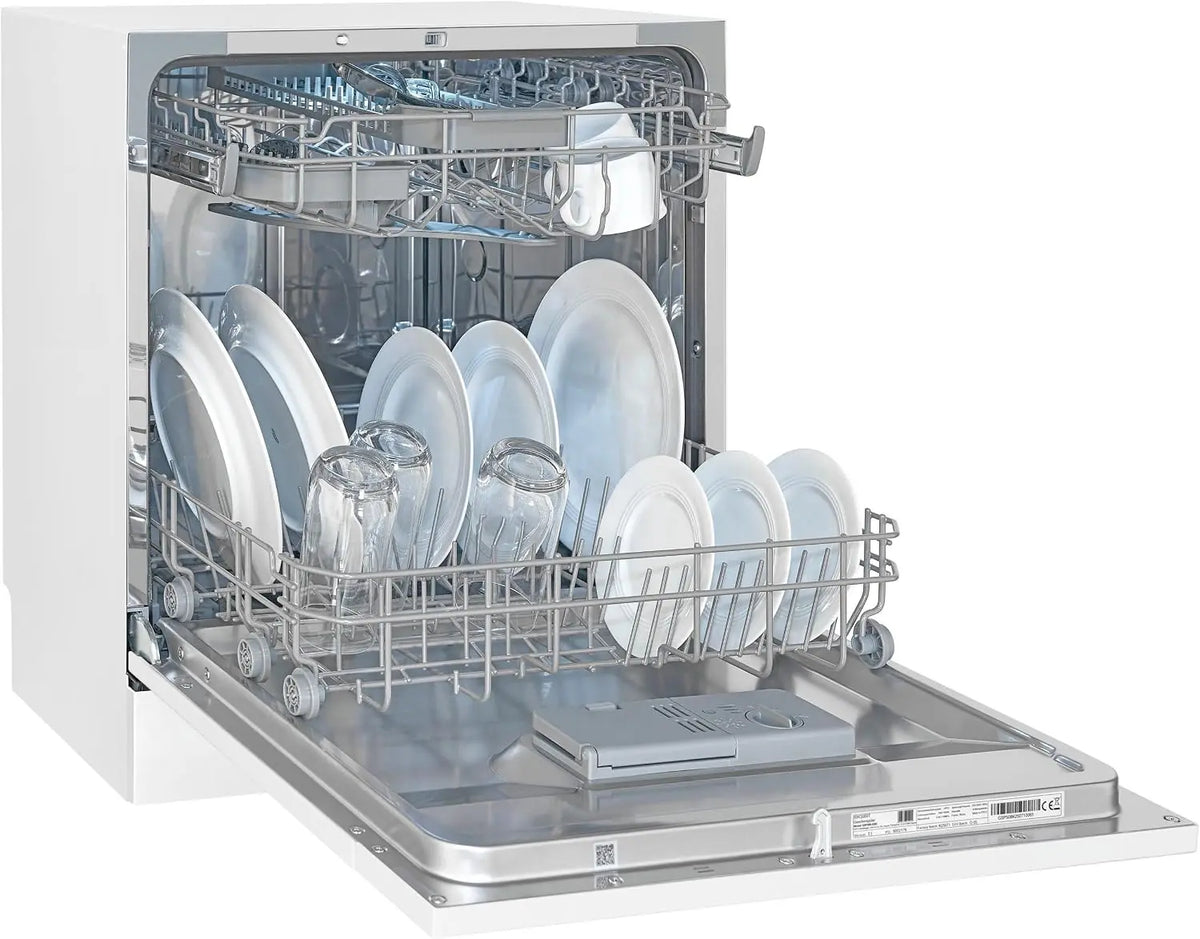 Exquisit Lavavajillas Compacto 55cm 8 Servicios Clase D Blanco