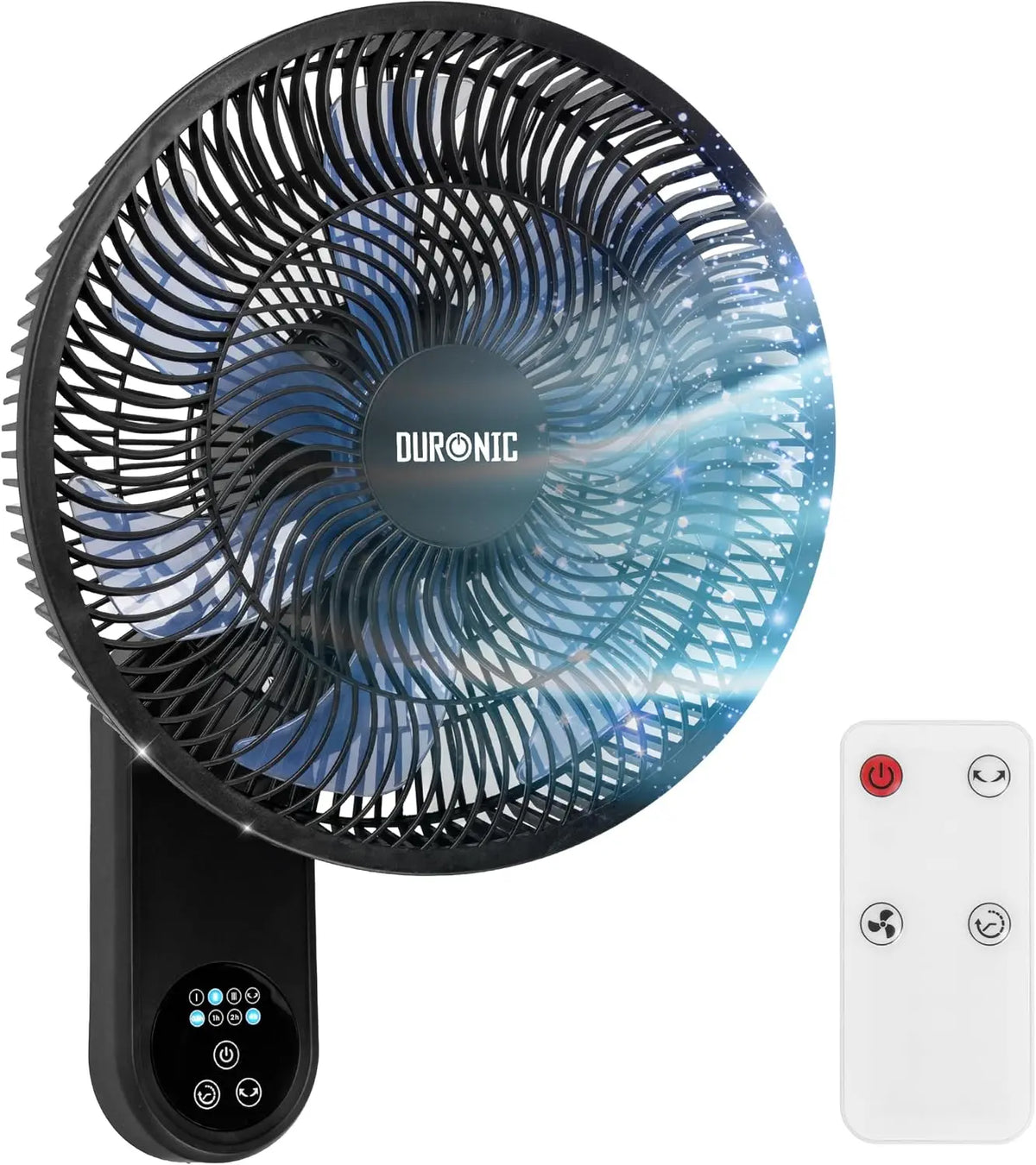 Duronic FN12 BK Ventilador de Pared 50 W con Mando y Temporizador