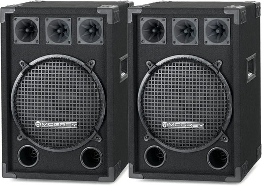 McGrey DJ-1222 Pareja de Altavoces para DJ o Sala de Fiesta 2 x 600W
