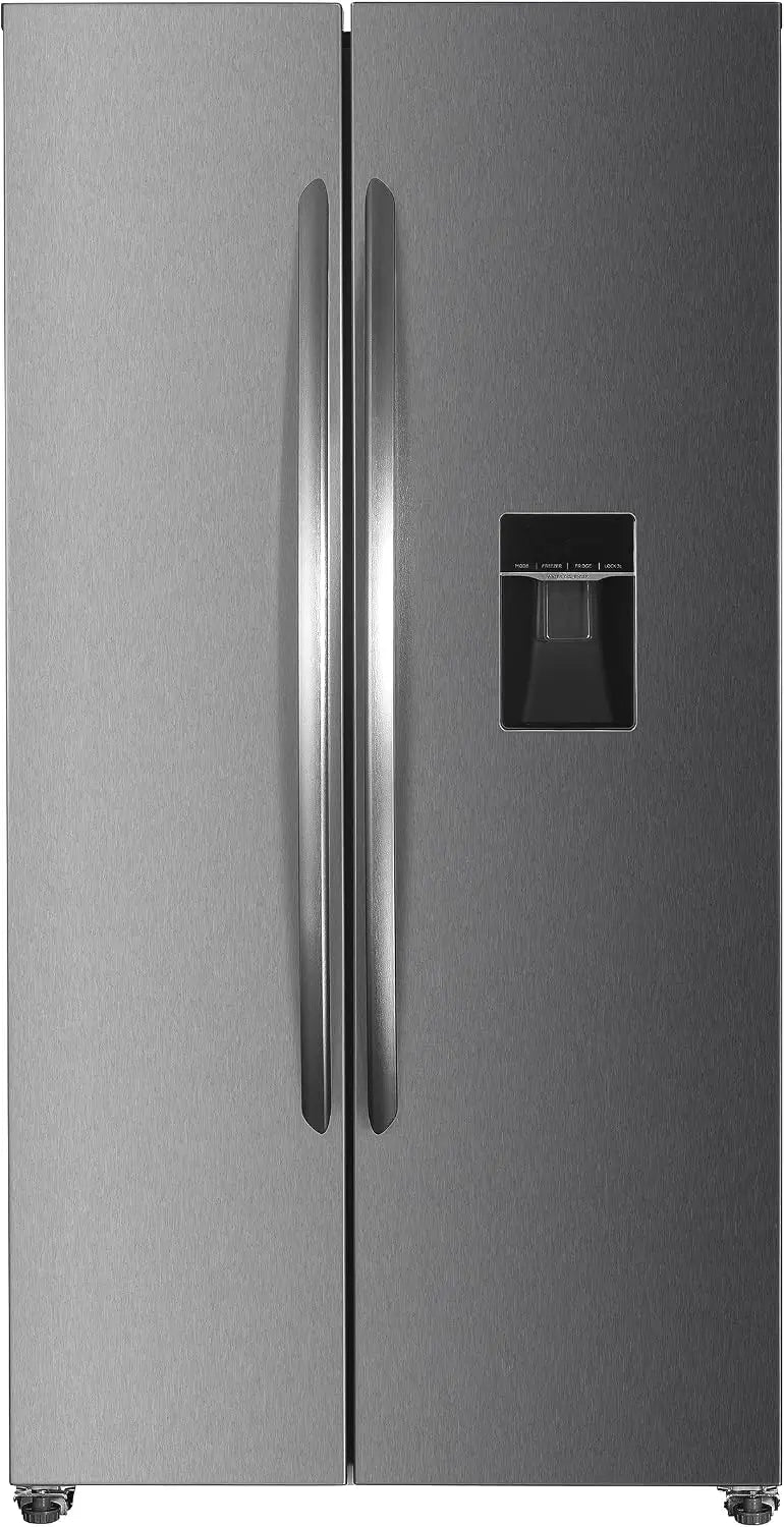 PKM SBS450NFDWDEIX Stand lateral-by-lateral Kombination, 90 cm breit, 439 L, NoFrost, Wasserspender, Wassertank, TouchControl, Edelstahloptik