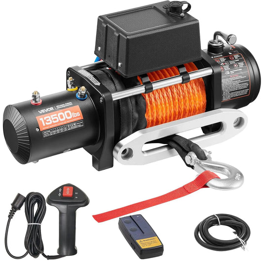 VEVOR Cabrestante Eléctrico 12 V CC Capacidad de Arrastre 6123 kg con IP55