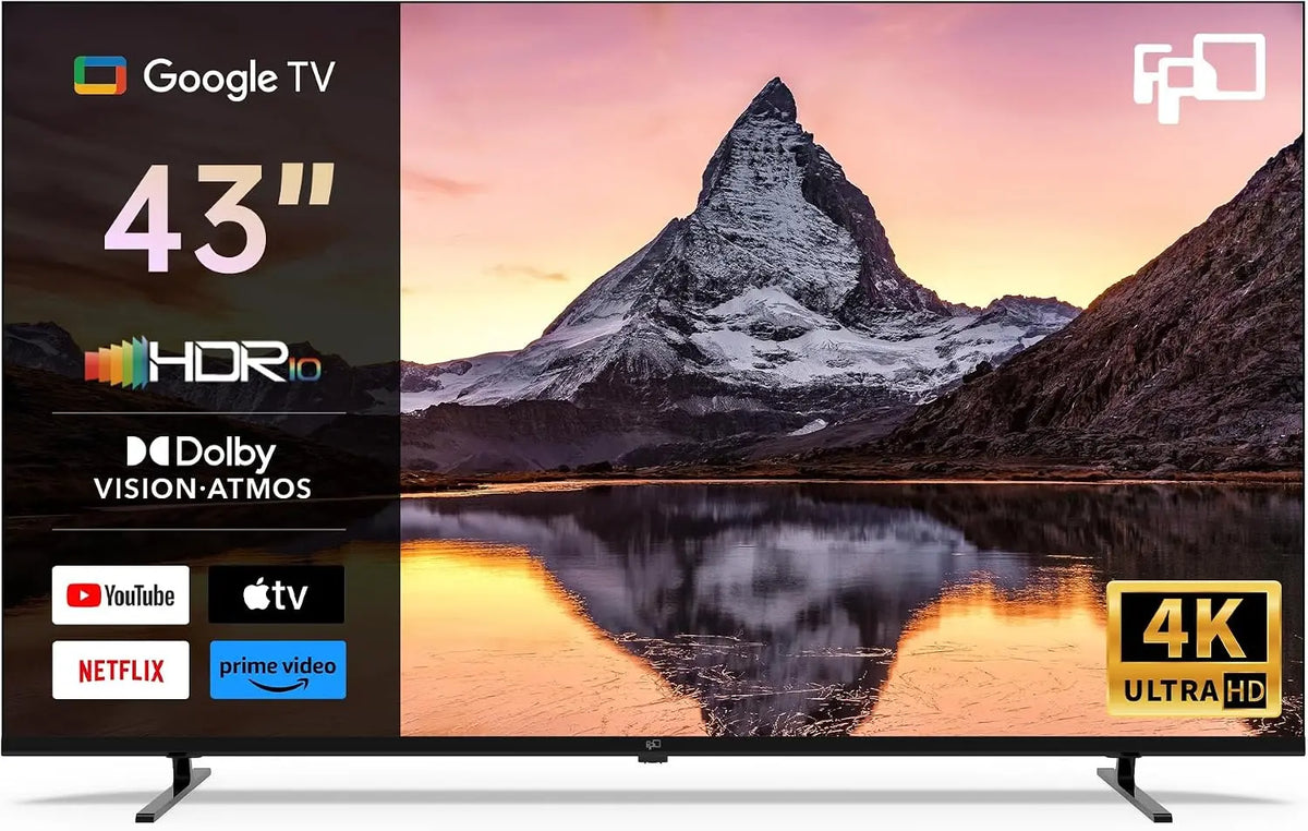 FPD inteligente TV 43 Pulgadas Televisor 4K UHD Google TV Pantalla Plana 60Hz