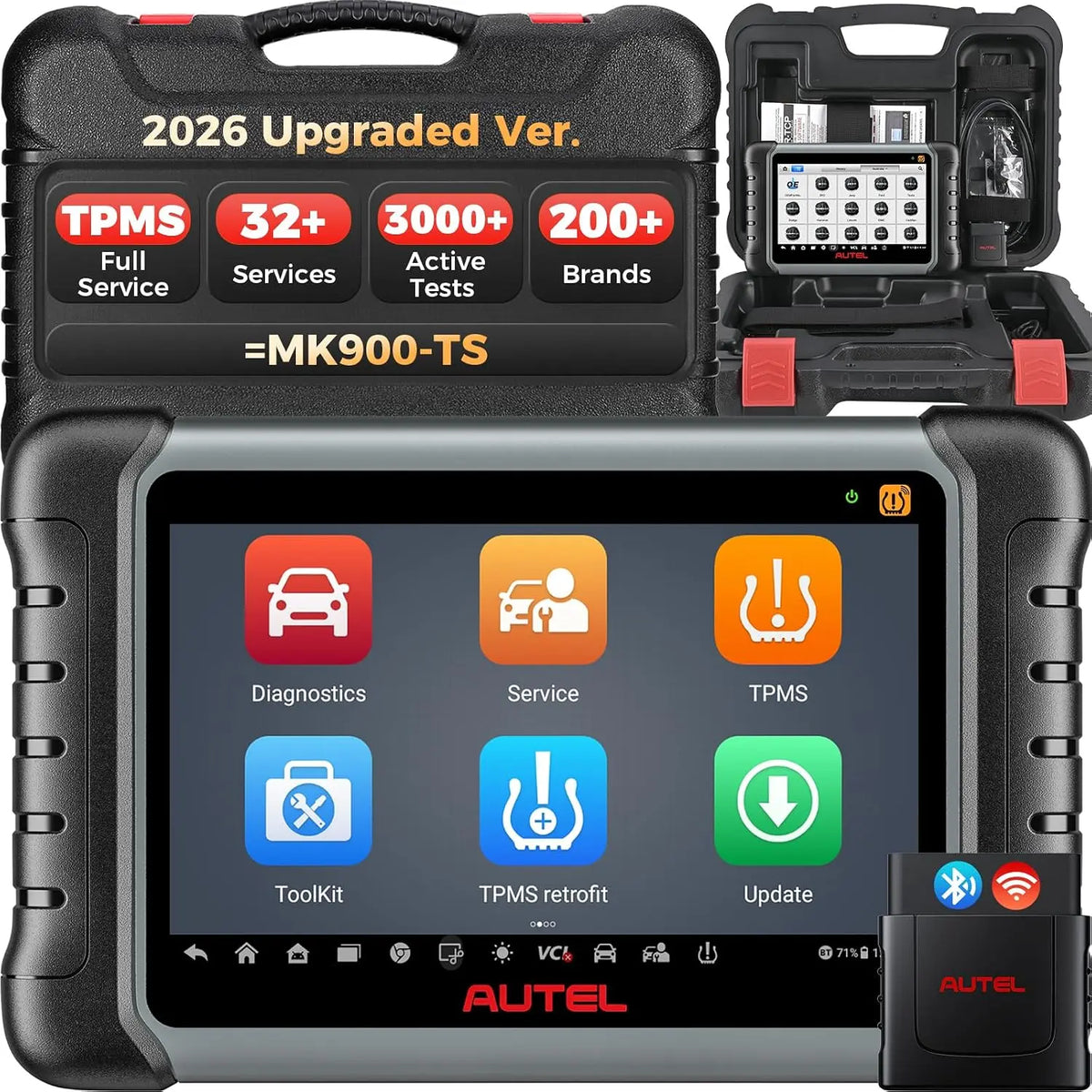 Autel MaxiCOM MK808S-TS OBD2 Diagnosis, Programador TPMS 2026