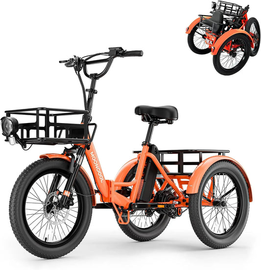 MOONCOOL Bicicleta Plegable Bike, Bicicleta eléctrica para Hombre y Mujer de 20' con batería de 36 V y 20 Ah, Motor de 250 W, Pantalla LCD, IP65