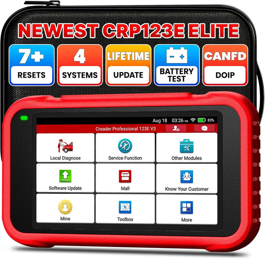 LAUNCH CRP123E V3.0 OBD2 Diagnosis Coche Multimarca, Escáner 4 Sistema Motor ABS SRS Transmisión, 7 Reset EPB DPF ABS Purga BMS Oil SAS Acelerador